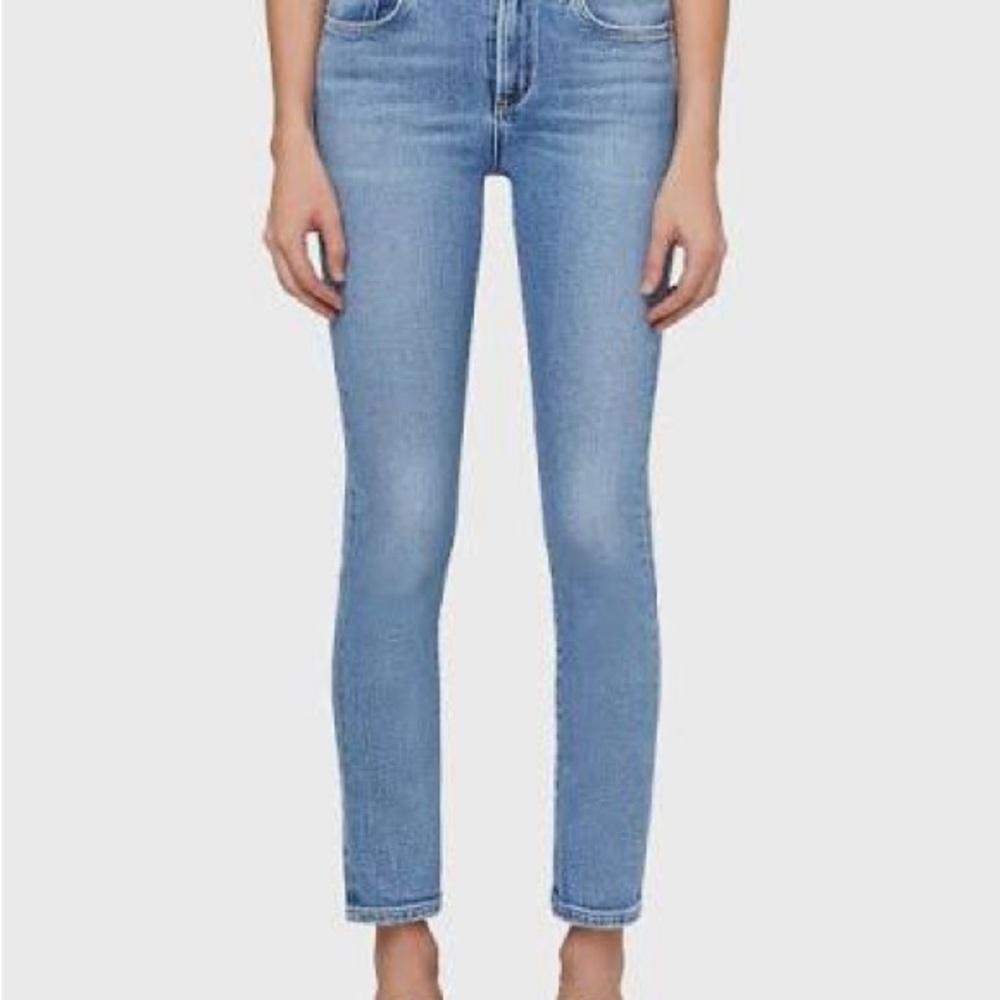 AGOLDE Toni Mid Rise Straight Jeans Light Wash Precipice Size 29